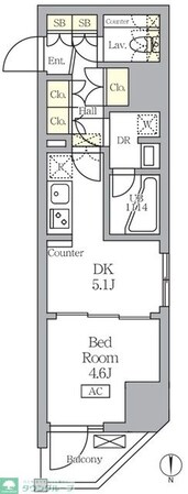 アジールコート王子の物件間取画像